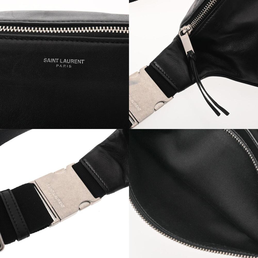 SAINT LAURENT City Belt Bag Black Leather Body - Picture 10 of 11